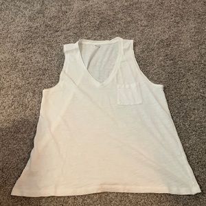 MADEWELL white, sleeveless tank with pocket